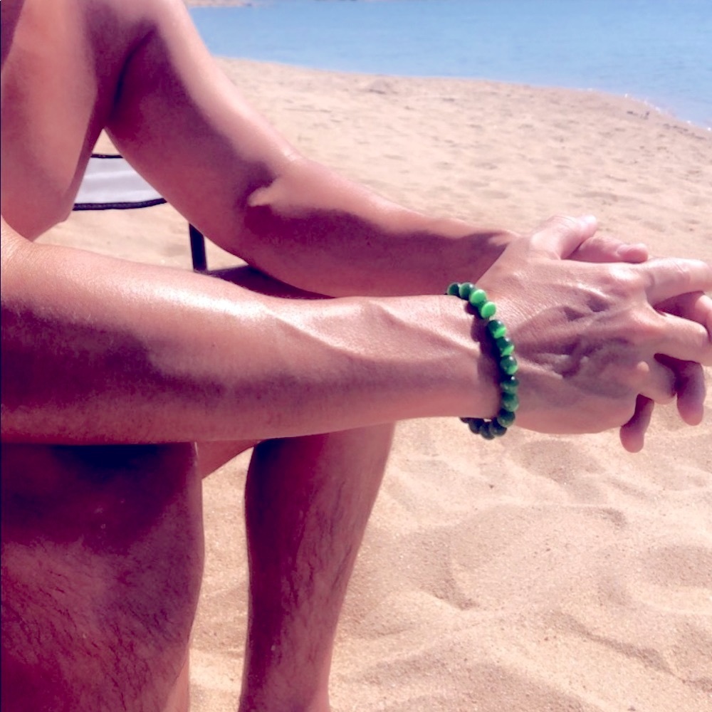 Palm Green Mens Bracelet 10mm